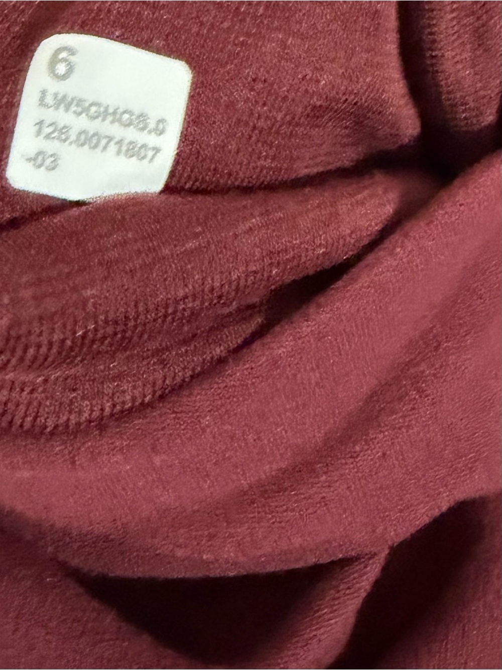 NWT*LULULEMON*SIZE 6*ALIGN HIGH RISE 25” PANT*POCKETS*AUTHENTIC*BURGUNDY BAY - Picture 16 of 16